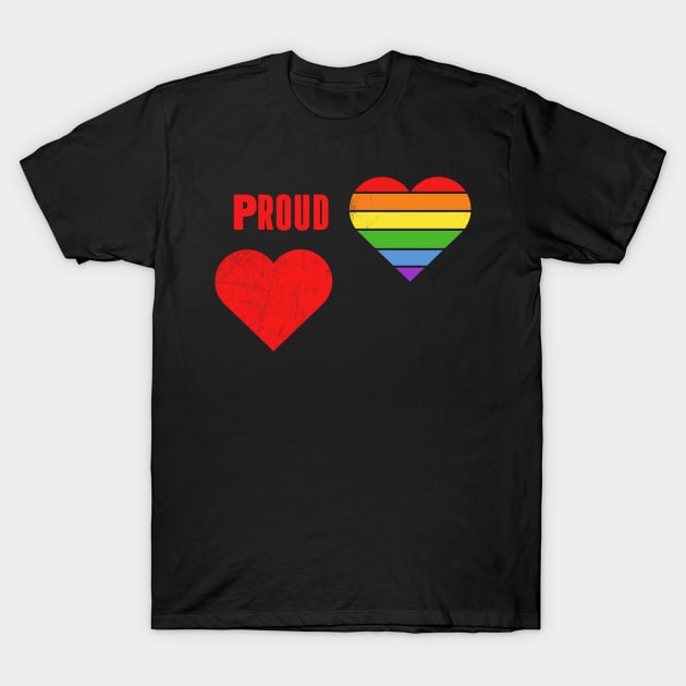 Proud T-shirt LGBT Pride Shirt LGBTQ Supporter Pride Month Gift Gay Pride T-Shirt by NickDezArts